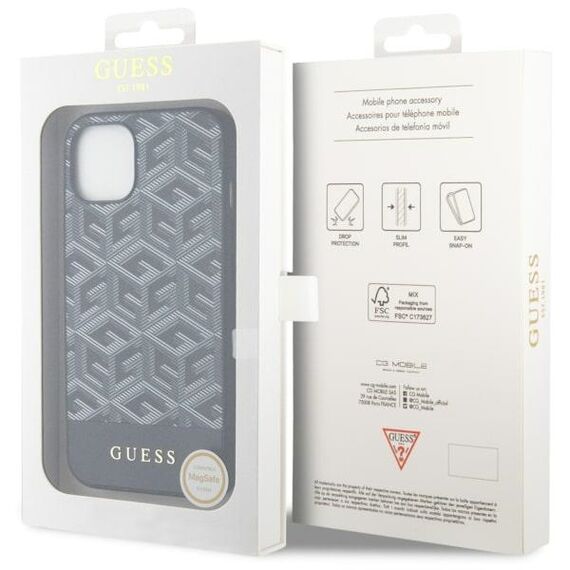 Guess GUHMP14MHGCFSEK iPhone 14 Plus 6.7" black/black hardcase GCube Stripes MagSafe | Techbox