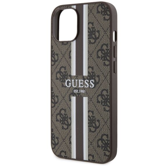 Guess GUHMP14SP4RPSW iPhone 14 6.1" brown/brown hardcase 4G Printed Stripes MagSafe | Techbox