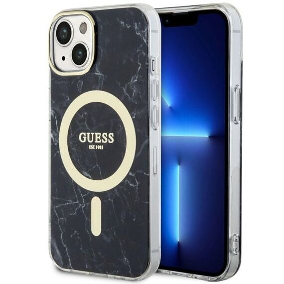 Guess GUHMP14SPCUMAK iPhone 14 6.1" black/black hardcase Marble MagSafe | Techbox