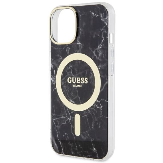 Guess GUHMP14SPCUMAK iPhone 14 6.1" black/black hardcase Marble MagSafe | Techbox