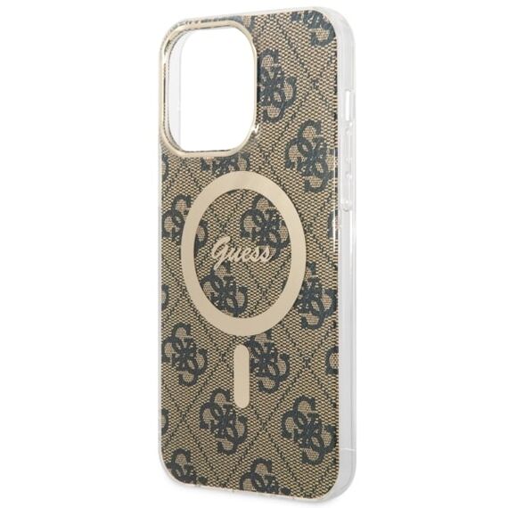 Guess GUHMP14XH4STW iPhone 14 Pro Max 6.7" brown/brown hardcase 4G MagSafe | Techbox