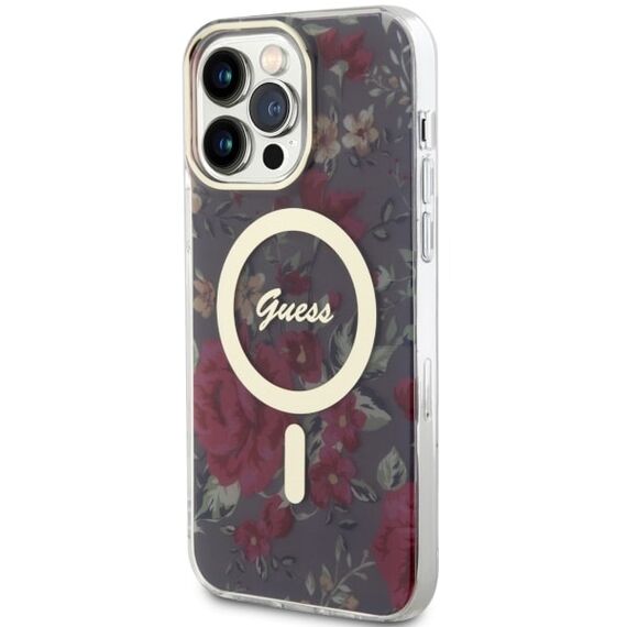 Guess GUHMP14XHCFWSA iPhone 14 Pro Max 6.7" green/khaki hardcase Flower MagSafe | Techbox