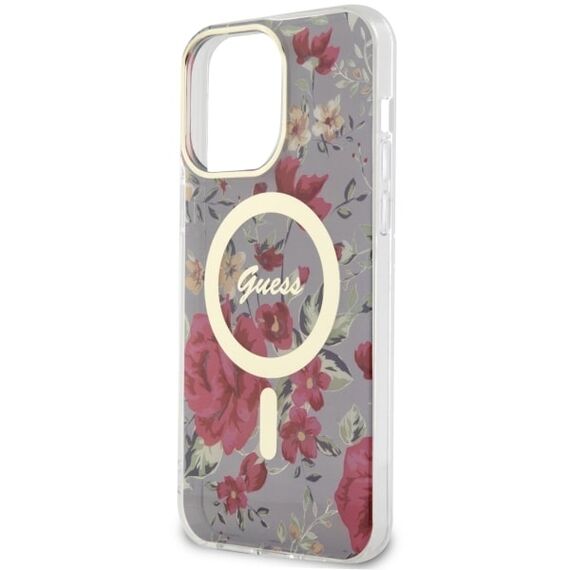 Guess GUHMP14XHCFWSA iPhone 14 Pro Max 6.7" green/khaki hardcase Flower MagSafe | Techbox