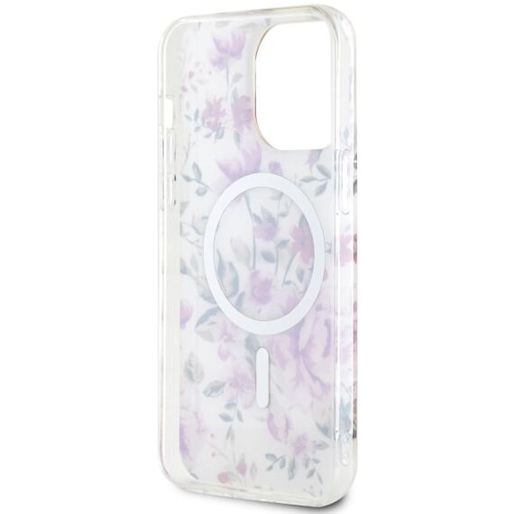 Guess GUHMP14XHCFWST iPhone 14 Pro Max 6.7" transparent hardcase Flower MagSafe | Techbox