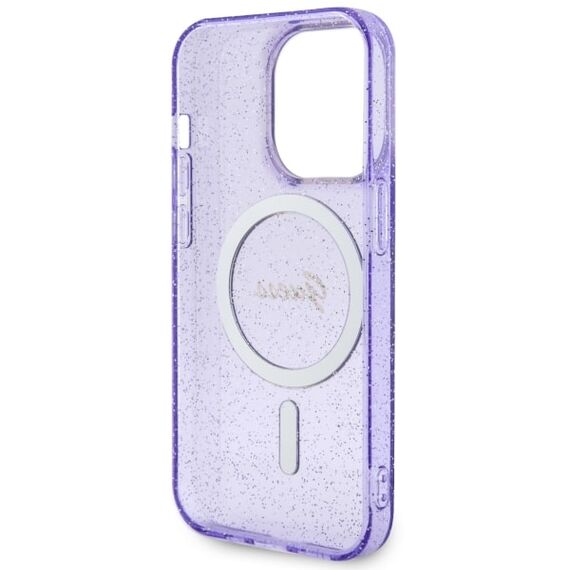 Guess GUHMP14XHCMCGU iPhone 14 Pro Max 6.7" purple/purple hardcase Glitter Gold MagSafe | Techbox