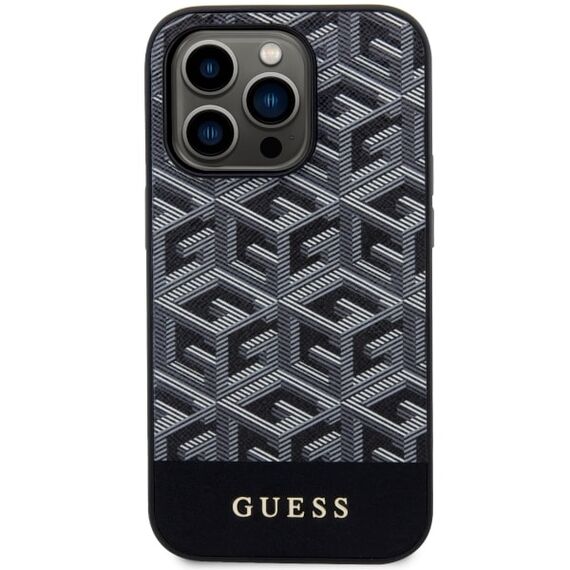 Guess GUHMP14XHGCFSEK iPhone 14 Pro Max 6.7" black/black hardcase GCube Stripes MagSafe | Techbox