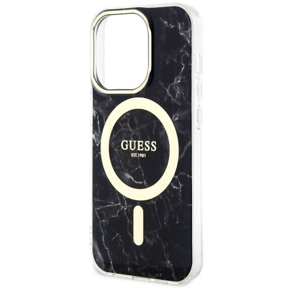 Guess GUHMP14XPCUMAK iPhone 14 Pro Max 6.7" black/black hardcase Marble MagSafe | Techbox