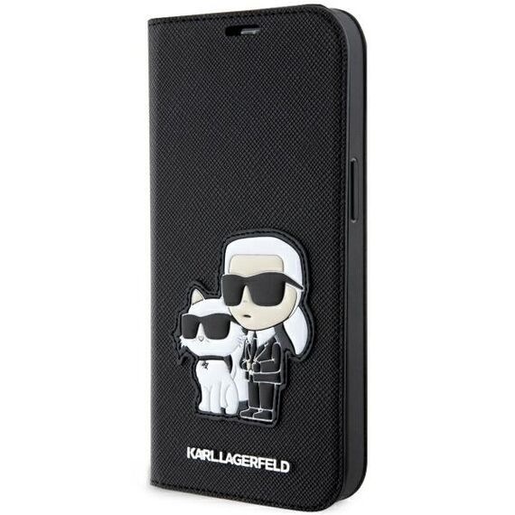 Karl Lagerfeld KLBKP14LSANKCPK iPhone 14 Pro 6.1" bookcase black/black Saffiano Karl & Choupette | Techbox