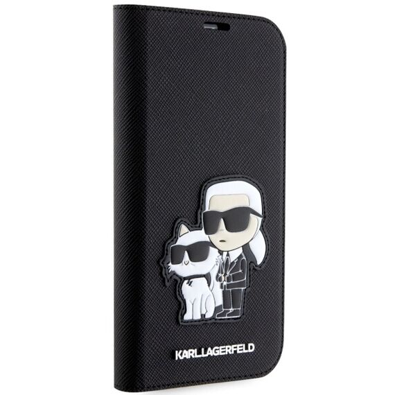 Karl Lagerfeld KLBKP14LSANKCPK iPhone 14 Pro 6.1" bookcase black/black Saffiano Karl & Choupette | Techbox