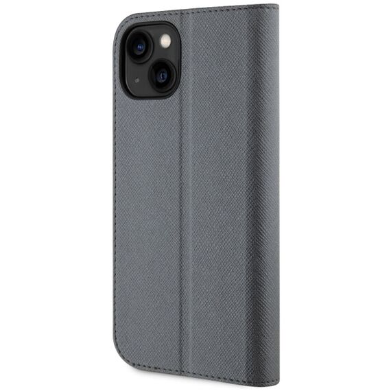 Karl Lagerfeld KLBKP14SSANKCPG iPhone 14 6.1" bookcase silver/silver Saffiano Karl &amp; Choupette | Techbox