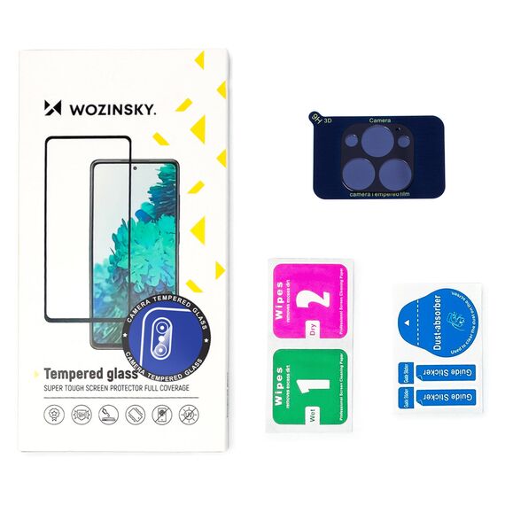 9H tempered glass for iPhone 15 Plus Wozinsky Full Camera Glass - black | Techbox