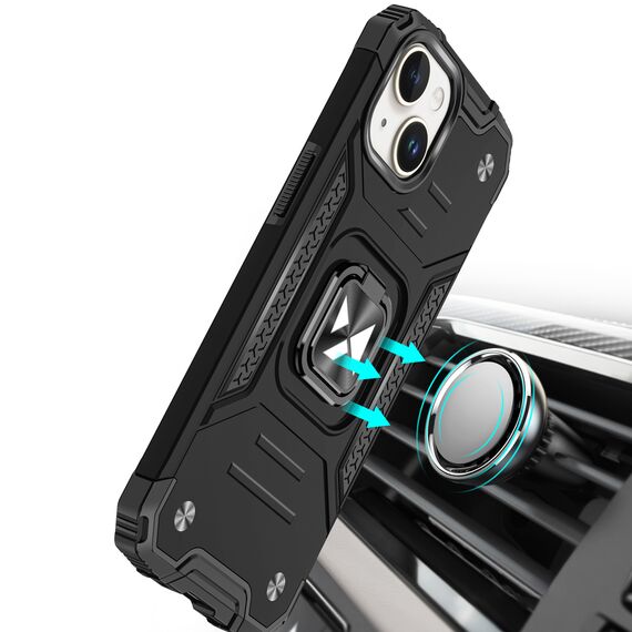Armored case with a finger holder for iPhone 15 Plus Wozinsky Ring Armor - gold | Techbox