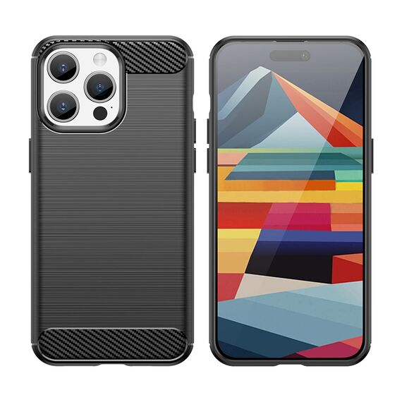 Flexible carbon pattern case for iPhone 15 Pro Max Carbon Case - black | Techbox