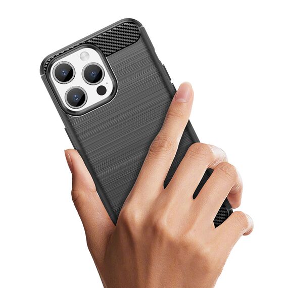 Flexible carbon pattern case for iPhone 15 Pro Max Carbon Case - black | Techbox