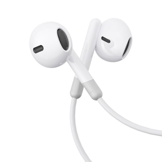 Joyroom JR-EW01 in-ear wired mini jack headphones with remote control - white | Techbox