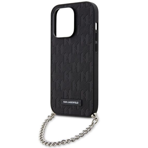 Karl Lagerfeld KLHCP14LSACKLHPK iPhone 14 Pro 6.1" black/black hardcase Saffiano Monogram Chain - Apple Cases - Cases - Techbox