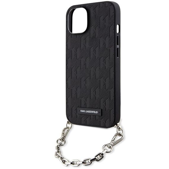 Karl Lagerfeld KLHCP14SSACKLHPK iPhone 14 6.1" black/black hardcase Saffiano Monogram Chain - Apple Cases - Cases - Techbox