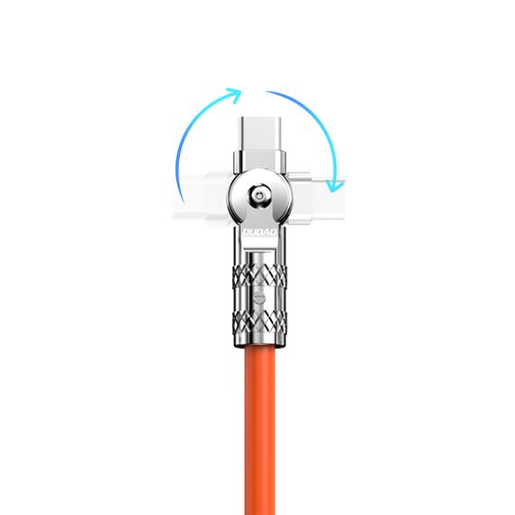 Dudao L24AL USB-A - Lightning angled cable with 180° rotation 30W 1m - orange | Techbox