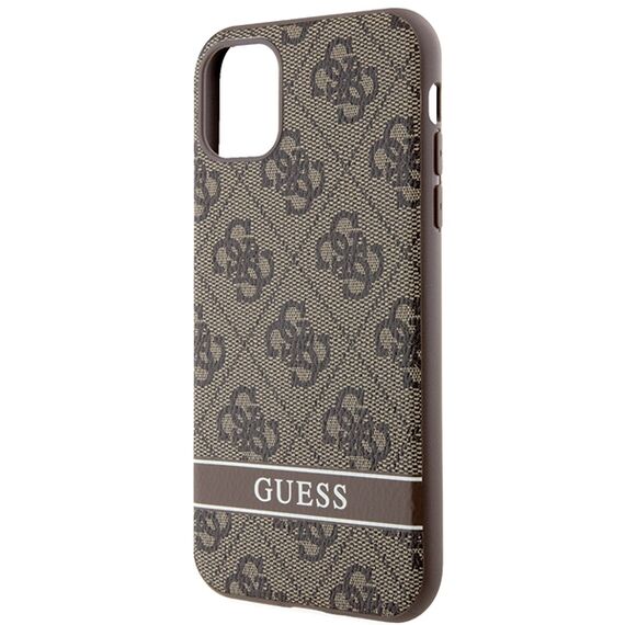 Guess GUHCN61P4SNW iPhone 11 / Xr brown/brown hardcase 4G Stripe - Uncategorized Cases (2) - Cases - Techbox