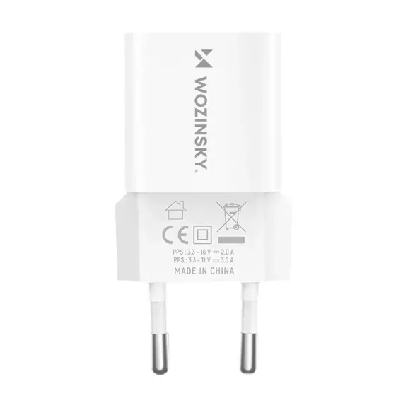 Wozinsky WWCEAC GaN USB-A USB-C 33W wall charger - white - Travel Chargers - Smartphone Chargers - Techbox