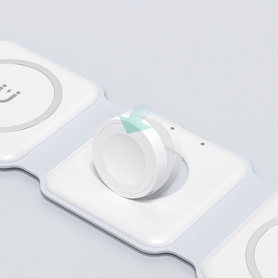 Dudao A11N 15W 3in1 Inductive Charger - White + USB-C / USB-C Cable | Techbox