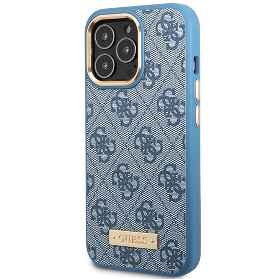Guess GUHMP14LU4GPRB iPhone 14 Pro 6.1" blue/blue hard case 4G Logo Plate MagSafe - Apple Cases - Cases - Techbox