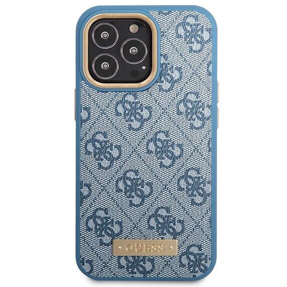 Guess GUHMP14LU4GPRB iPhone 14 Pro 6.1" blue/blue hard case 4G Logo Plate MagSafe - Apple Cases - Cases - Techbox