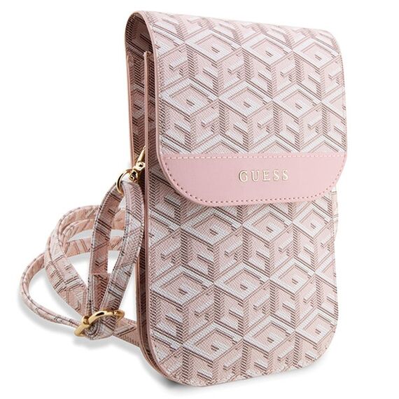 Guess Handbag GUWBHGCFSEP pink/pink GCube Stripe | Techbox