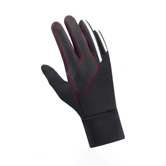 Insulated, anti-slip sports phone gloves (size XL) - black | Techbox