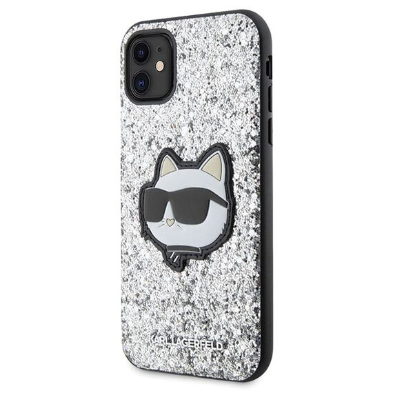 Karl Lagerfeld KLHCN61G2CPS iPhone 11 / Xr 6.1" silver/silver hardcase Glitter Choupette Patch - Uncategorized Cases (2) - Cases - Techbox