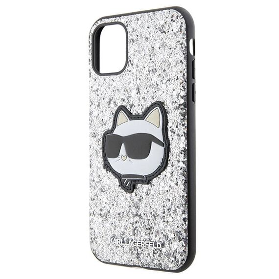 Karl Lagerfeld KLHCN61G2CPS iPhone 11 / Xr 6.1" silver/silver hardcase Glitter Choupette Patch - Uncategorized Cases (2) - Cases - Techbox