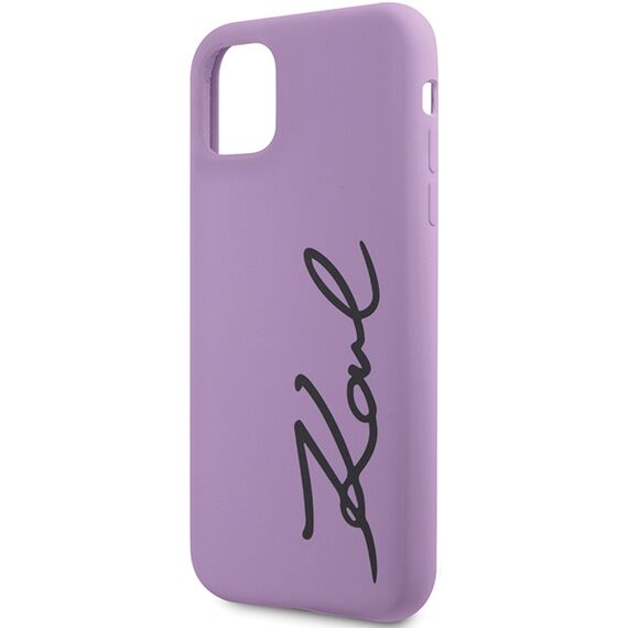 Karl Lagerfeld KLHCN61SKSVGU iPhone 11 / Xr 6.1" purple/purple hardcase Silicone Signature | Techbox