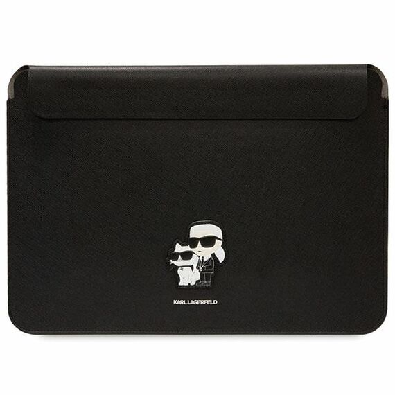 Karl Lagerfeld Saffiano Karl&amp;Choupette case for a 14" laptop - black | Techbox