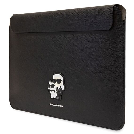 Karl Lagerfeld Saffiano Karl&amp;Choupette case for a 14" laptop - black | Techbox