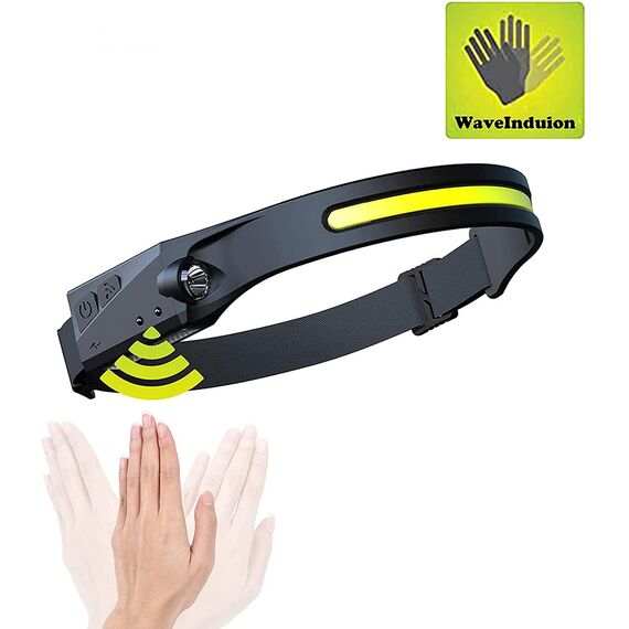 LED headlamp with IPX4 motion sensor USB-C 1200 mAh - black - Uncategorized Screen Protection (2) - Screen & Camera Protection - Techbox