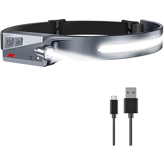 LED headlamp with IPX4 motion sensor USB-C 1200 mAh - black - Uncategorized Screen Protection (2) - Screen & Camera Protection - Techbox