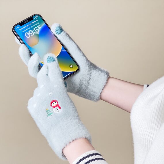 Snowman winter touch gloves - green - Smartphone Accessories - Cables & Accessories - Techbox