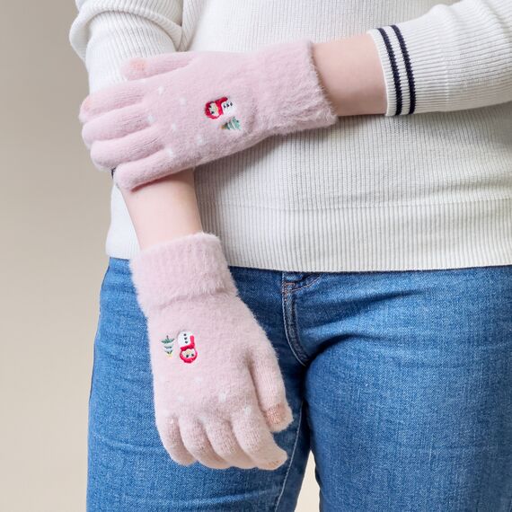 Snowman winter touch gloves - pink - Smartphone Accessories - Cables & Accessories - Techbox