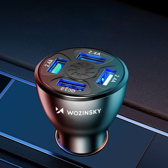 Wozinsky WCCAW 50W 4x USB-A QC car charger - white | Techbox
