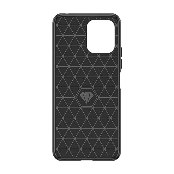 Flexible carbon pattern case for Xiaomi Redmi 12 Carbon Case - black | Techbox