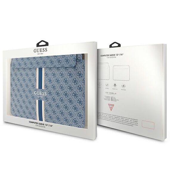 Guess 4G Printed Stripes cover for a 14" laptop - blue | Techbox
