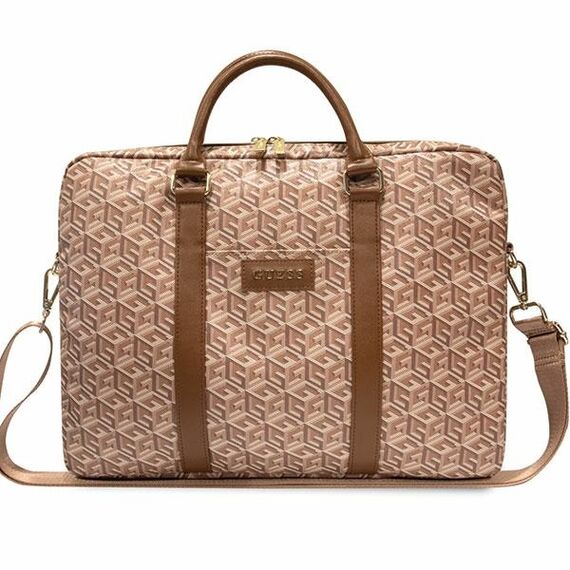 Guess GCube Stripes GUCB15HGCFSEW bag for 16" laptop - brown - Bags & Backpacks - Laptop Accessories - Techbox