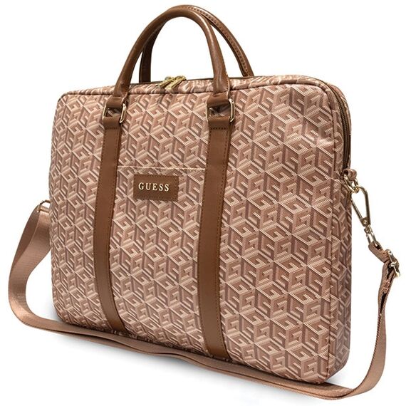 Guess GCube Stripes GUCB15HGCFSEW bag for 16" laptop - brown - Bags & Backpacks - Laptop Accessories - Techbox
