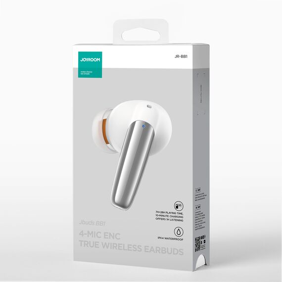 Joyroom Jbuds Series JR-BB1 TWS wireless in-ear headphones - white | Techbox