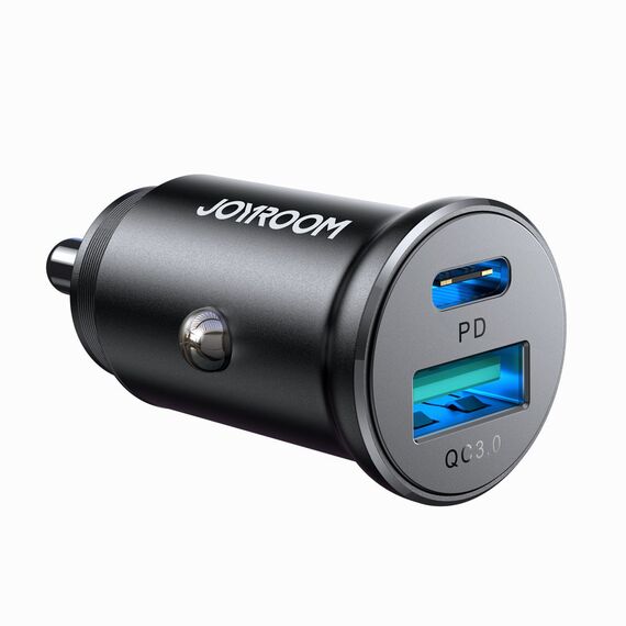Joyroom JR-CCN05 30W USB-A USB-C mini car charger - black | Techbox