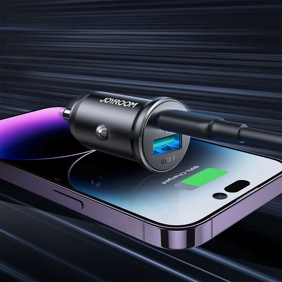 Joyroom JR-CCN05 30W USB-A USB-C mini car charger - black | Techbox