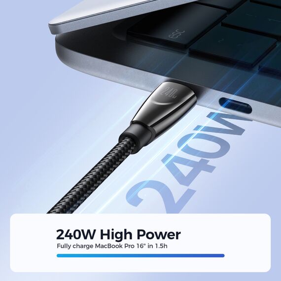 Joyroom Pioneer Series SA31-CC5 USB-C / USB-C cable 240W 1.2m - black - Cables & Adapters - Cables & Accessories - Techbox