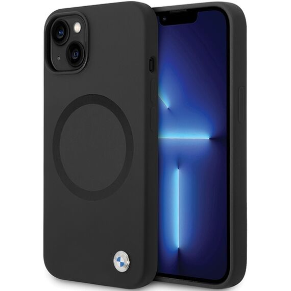 BMW BMHMP14SSILBK2 case for iPhone 14 - black Signature Liquid Silicone MagSafe | Techbox
