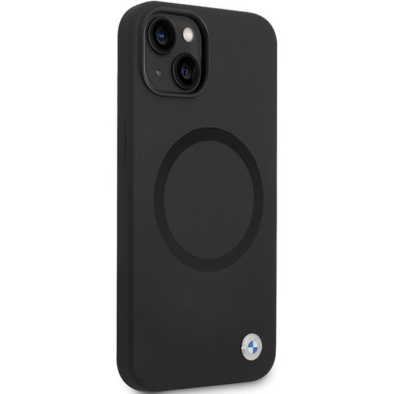 BMW BMHMP14SSILBK2 case for iPhone 14 - black Signature Liquid Silicone MagSafe | Techbox