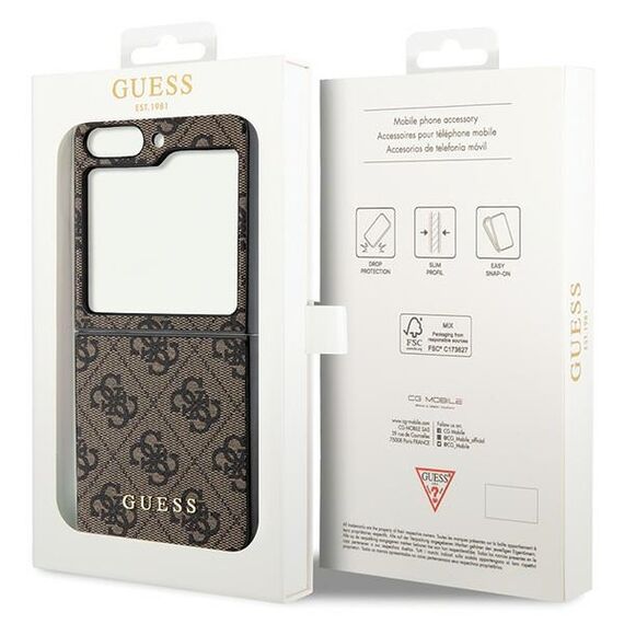 Guess 4G Charms Collection case for Samsung Galaxy Z Flip 5 - brown | Techbox